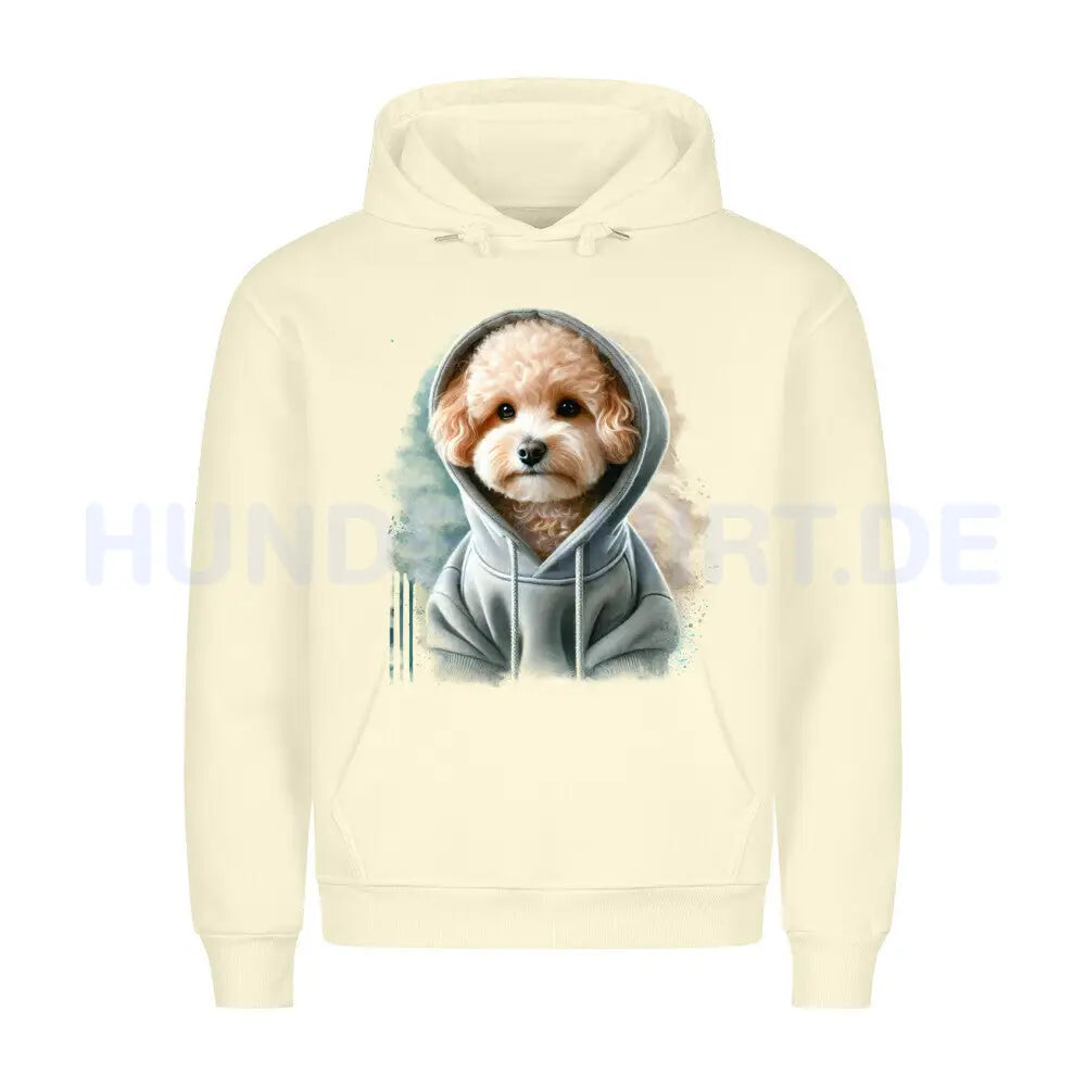 Premium Hoodie "Maltipoo Hooded 2" Beige – hunde-shirt.de