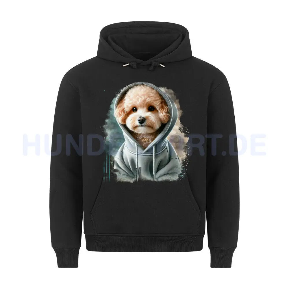 Premium Hoodie "Maltipoo Hooded 2" Schwarz – hunde-shirt.de