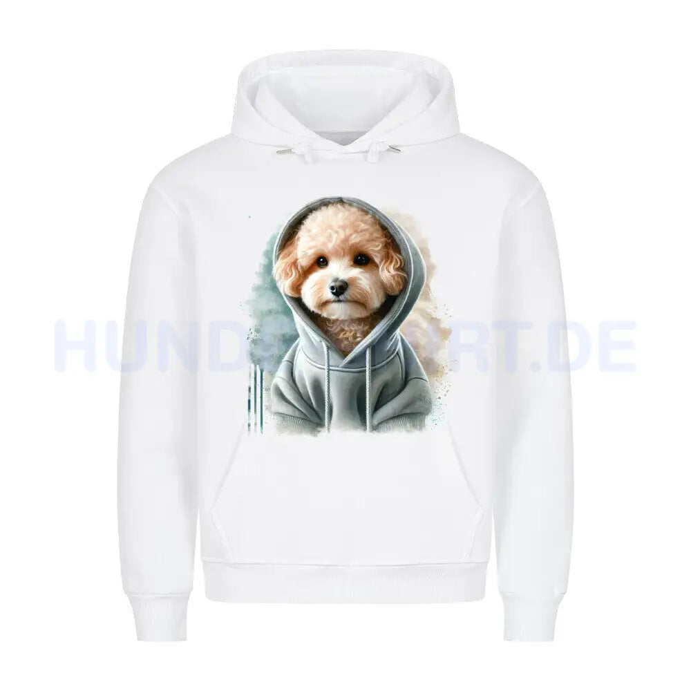 Premium Hoodie "Maltipoo Hooded 2" Weiß – hunde-shirt.de