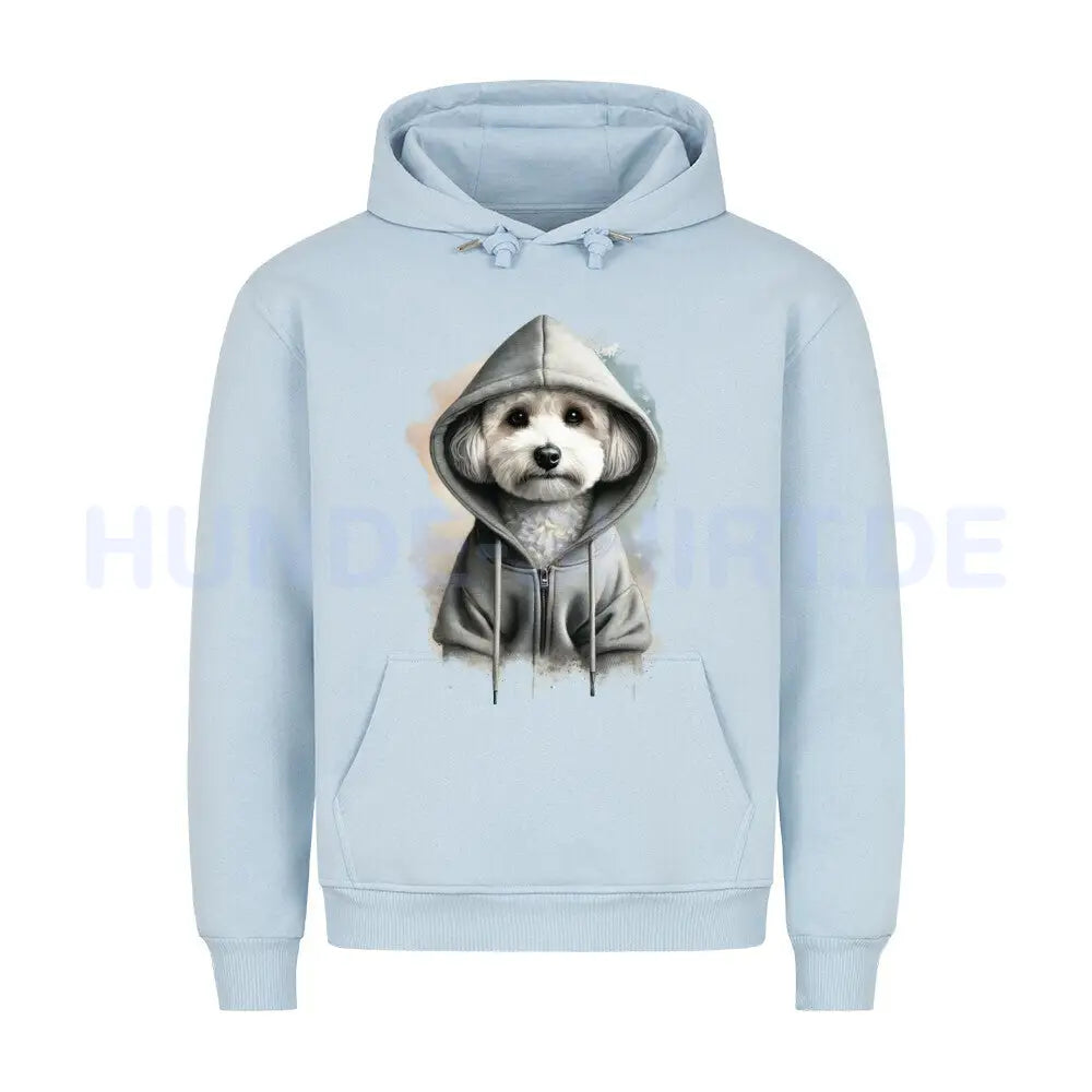 Premium Hoodie "Maltipoo Hooded" Babyblau – hunde-shirt.de