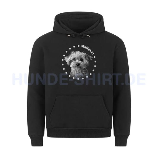 Premium Hoodie "Maltipoo R" Schwarz – hunde-shirt.de