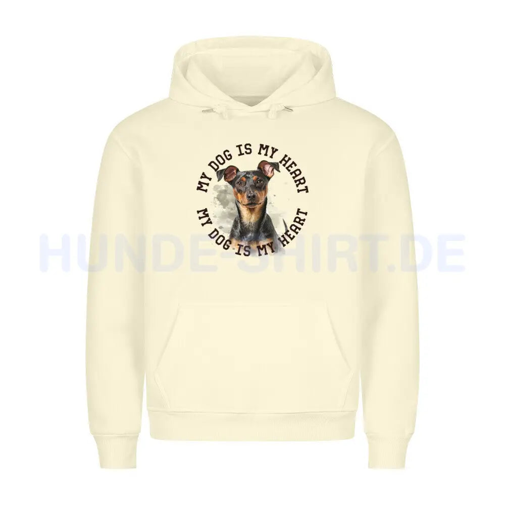 Premium Hoodie "Manchester Terrier HEART 2" Beige – hunde-shirt.de