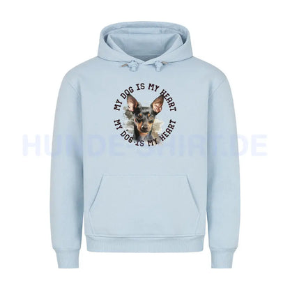 Premium Hoodie "Manchester Terrier HEART" Babyblau – hunde-shirt.de