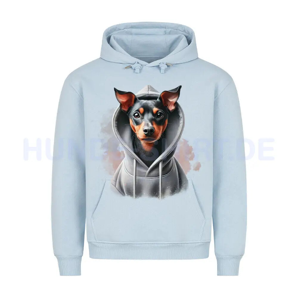 Premium Hoodie "Manchester Terrier Hooded" Babyblau – hunde-shirt.de