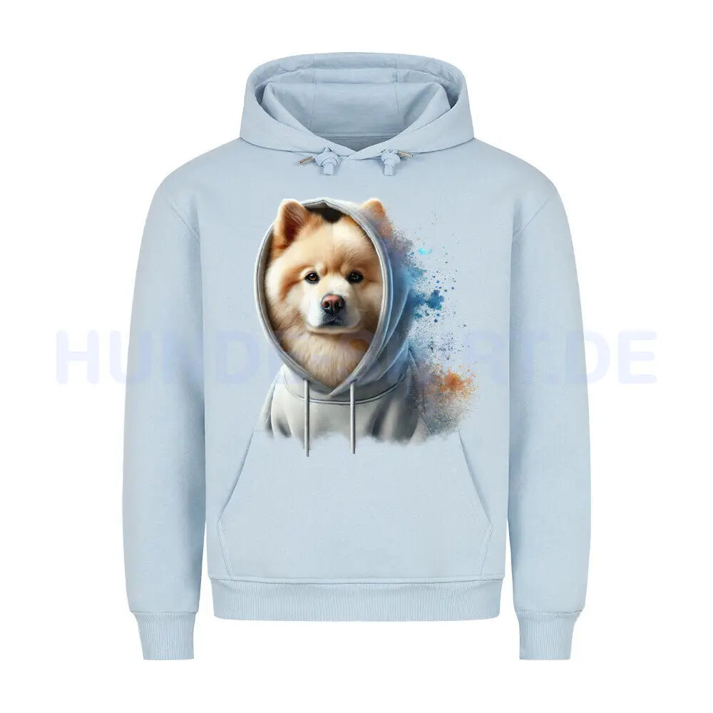 Premium Hoodie "Mittelspitz Hooded" Babyblau – hunde-shirt.de