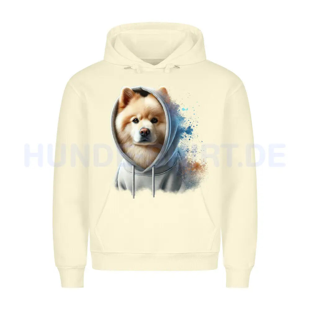 Premium Hoodie "Mittelspitz Hooded" Beige – hunde-shirt.de