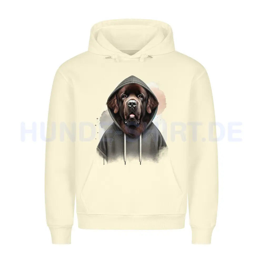 Premium Hoodie "Neufundländer Hooded 2" Beige – hunde-shirt.de