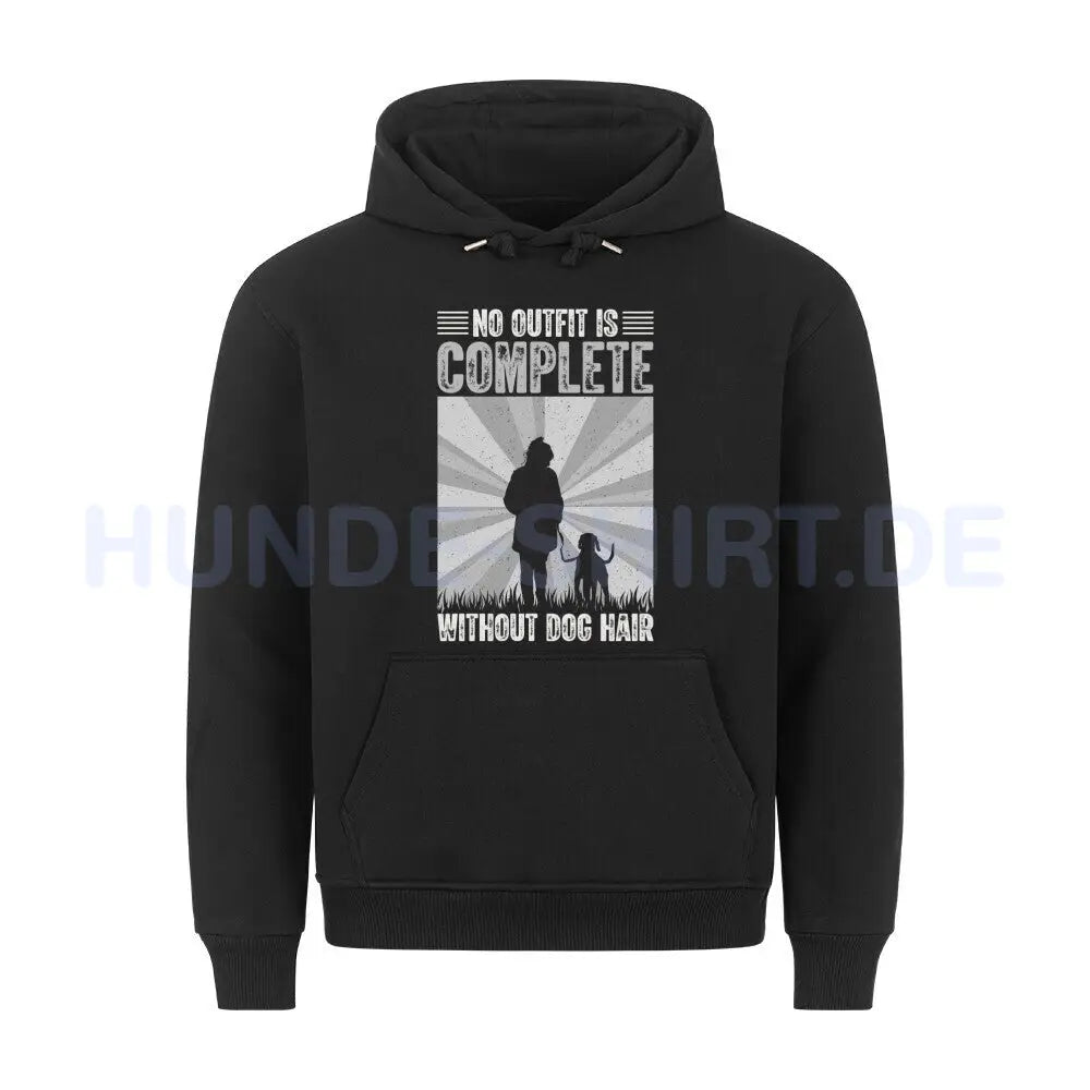 Premium Hoodie "No outfit..." Schwarz – hunde-shirt.de