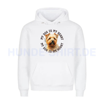 Premium Hoodie "Norfolk Terrier HEART" Weiß – hunde-shirt.de