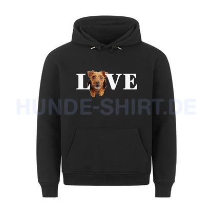 Premium Hoodie "Norfolk Terrier - LOVE" Schwarz – hunde-shirt.de