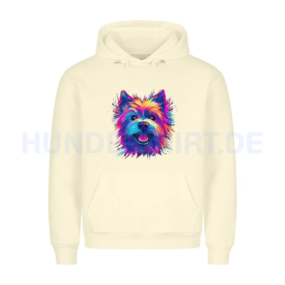 Premium Hoodie "Norwich Terrier - Paint" Beige – hunde-shirt.de