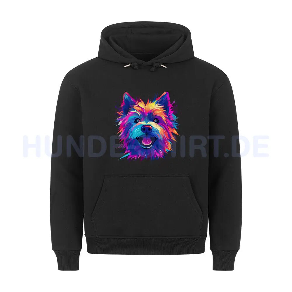 Premium Hoodie "Norwich Terrier - Paint" Schwarz – hunde-shirt.de