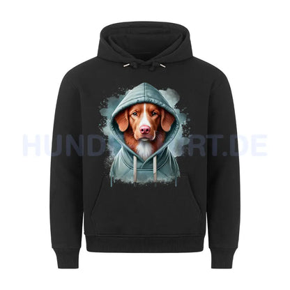 Premium Hoodie "Nova Scotia Duck Tolling Retriever Hooded" Schwarz – hunde-shirt.de