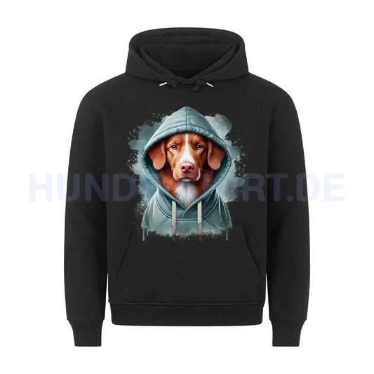 Premium Hoodie "Nova Scotia Duck Tolling Retriever Hooded" Schwarz – hunde-shirt.de