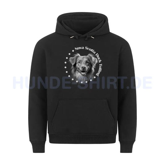 Premium Hoodie "Nova Scotia Duck Tolling Retriever Rounded" Schwarz – hunde-shirt.de