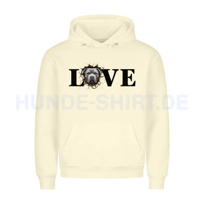 Premium Hoodie "OEB grau Love" Beige – hunde-shirt.de