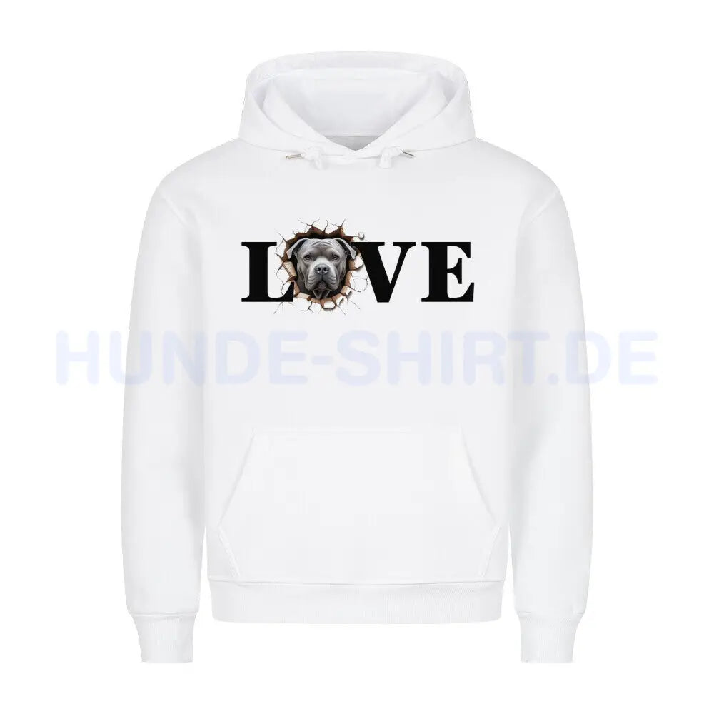 Premium Hoodie "OEB grau Love" Weiß – hunde-shirt.de