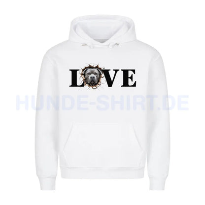 Premium Hoodie "OEB grau Love" Weiß – hunde-shirt.de