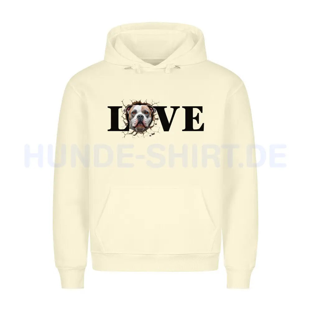 Premium Hoodie "OEB Love" Beige – hunde-shirt.de