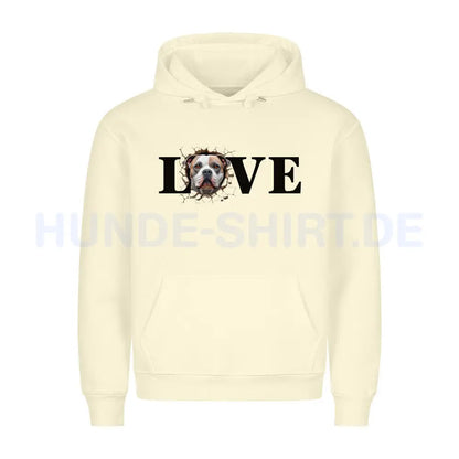 Premium Hoodie "OEB Love" Beige – hunde-shirt.de