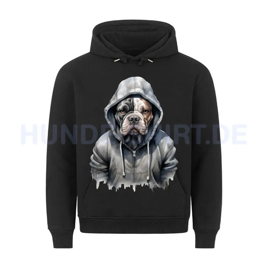 Premium Hoodie "Old English Bulldog Hooded" Schwarz – hunde-shirt.de