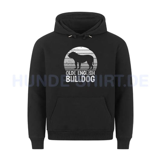 Premium Hoodie "Old English Bulldog S" Schwarz – hunde-shirt.de