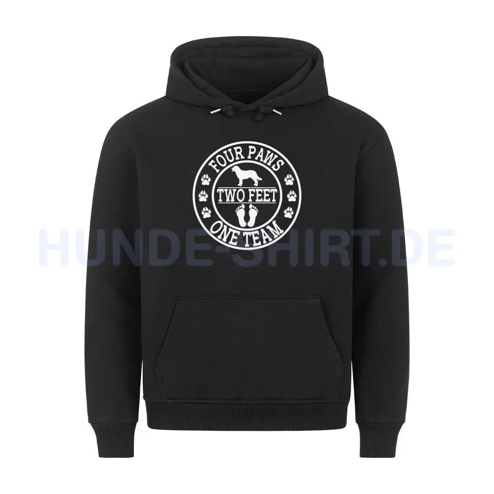 Premium Hoodie "One Team" Schwarz – hunde-shirt.de