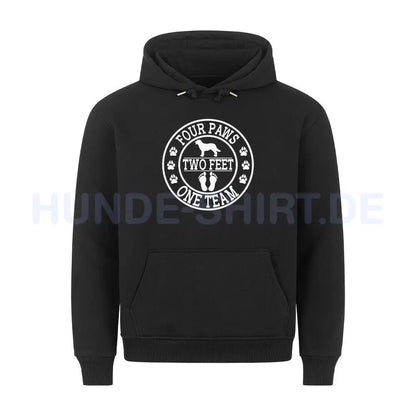 Premium Hoodie "One Team" Schwarz – hunde-shirt.de