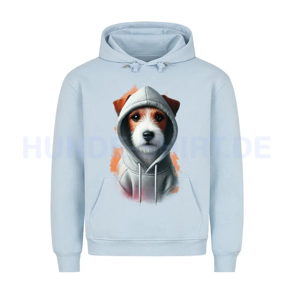 Premium Hoodie "Parson Russell Terrier Hooded" Babyblau – hunde-shirt.de