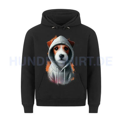 Premium Hoodie "Parson Russell Terrier Hooded" Schwarz – hunde-shirt.de