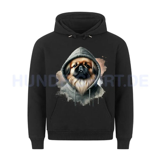 Premium Hoodie "Pekingese Hooded" Schwarz – hunde-shirt.de