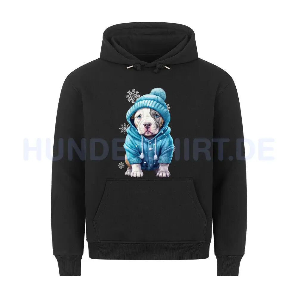 Premium Hoodie "Pit Bull - Frost" Schwarz – hunde-shirt.de