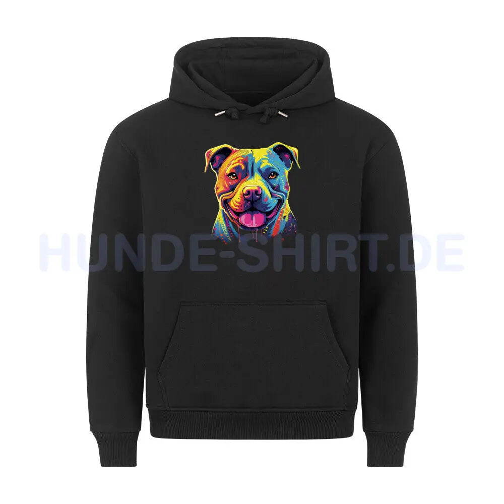 Premium Hoodie "Pit Bull Paint" Schwarz – hunde-shirt.de