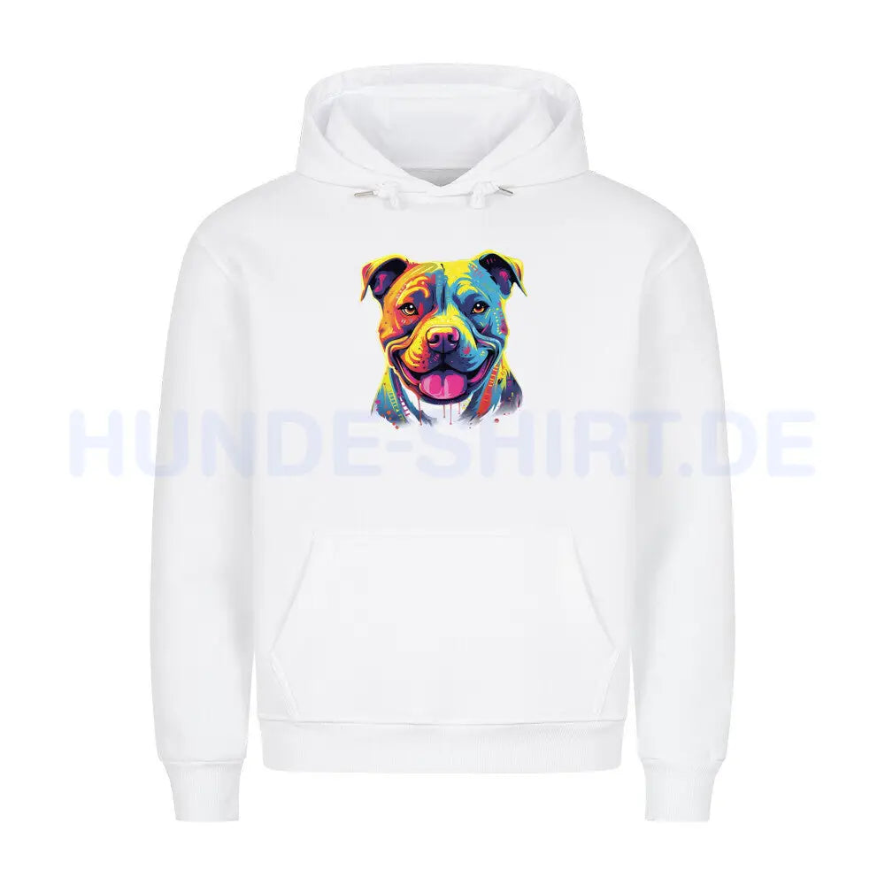 Premium Hoodie "Pit Bull Paint" Weiß – hunde-shirt.de