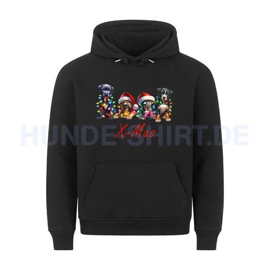 Premium Hoodie "Pit Bull - X-Mas" Schwarz – hunde-shirt.de