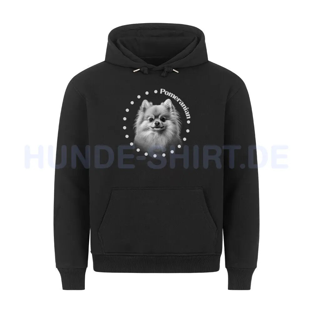 Premium Hoodie "Pomeranian R" Schwarz – hunde-shirt.de