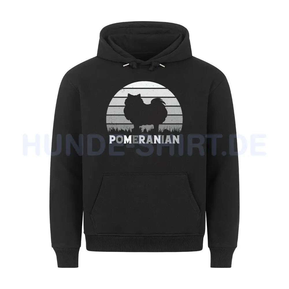 Premium Hoodie "Pomeranian" Schwarz – hunde-shirt.de