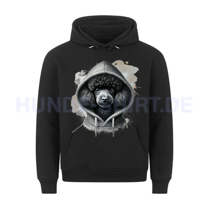 Premium Hoodie "Pudel Hooded" Schwarz – hunde-shirt.de