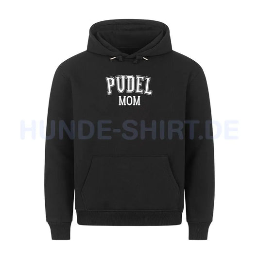 Premium Hoodie "Pudel - MOM" Schwarz – hunde-shirt.de