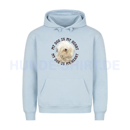 Premium Hoodie "Puli HEART" Babyblau – hunde-shirt.de