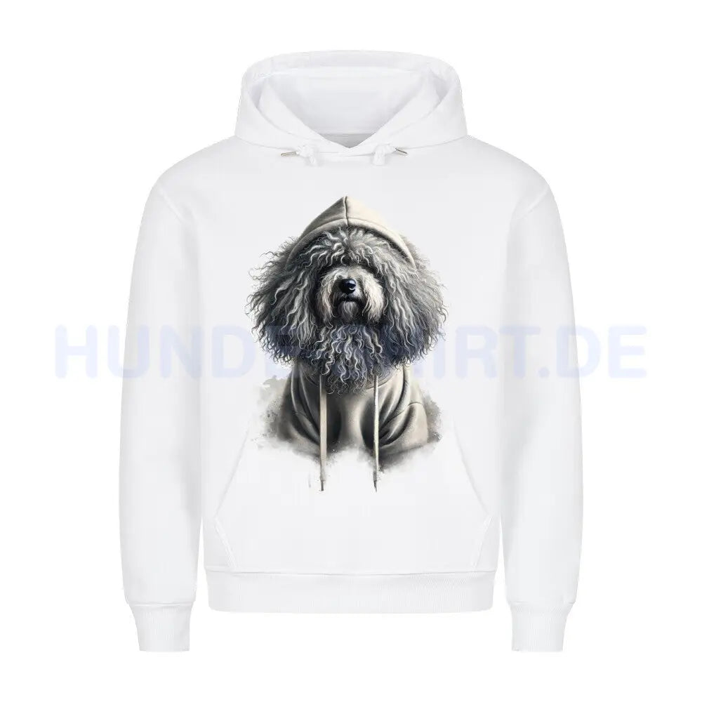 Premium Hoodie "Puli Hooded" Weiß – hunde-shirt.de