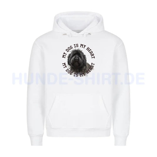 Premium Hoodie "Puli schwarz HEART" Weiß – hunde-shirt.de