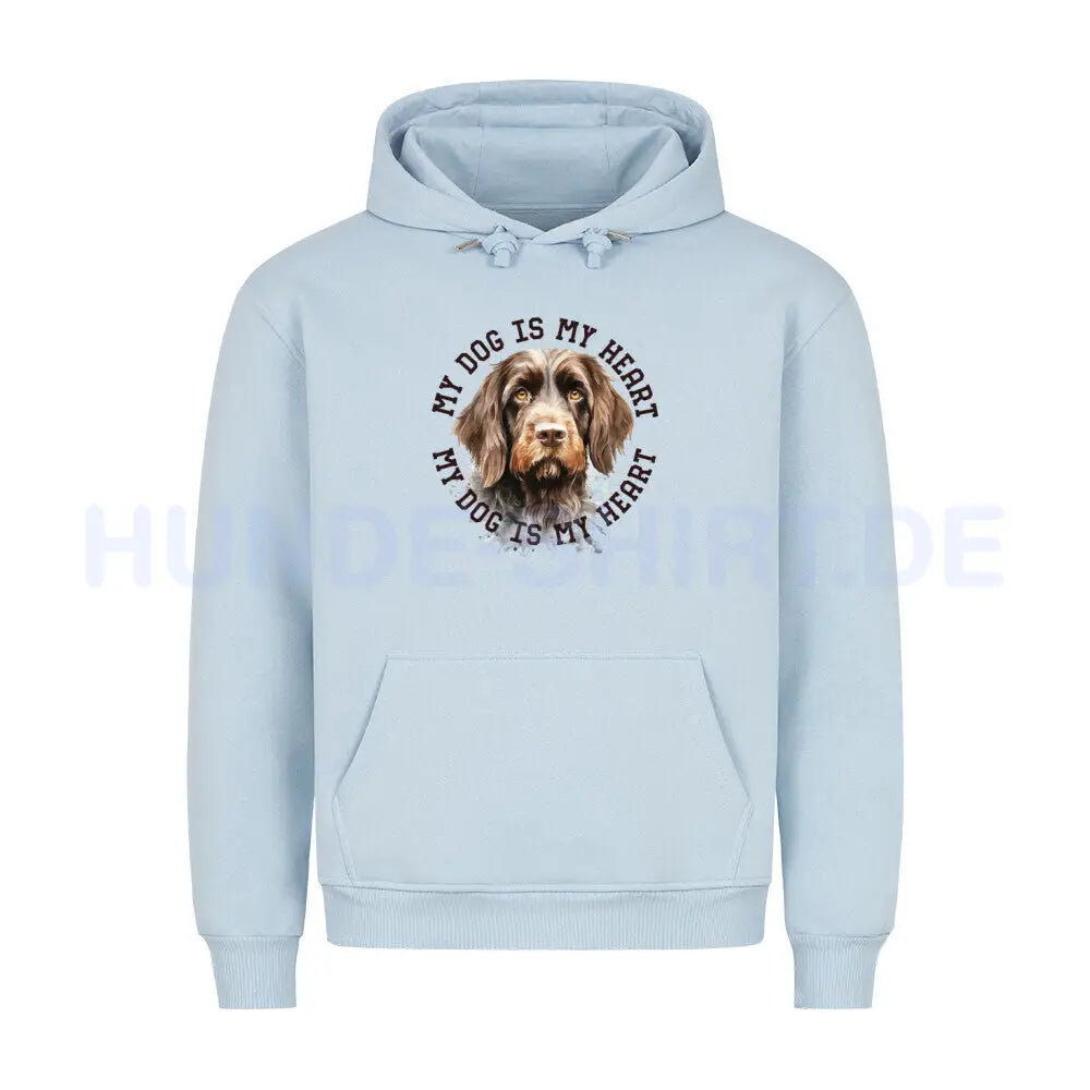 Premium Hoodie "Rauhaar Korthals" Babyblau – hunde-shirt.de