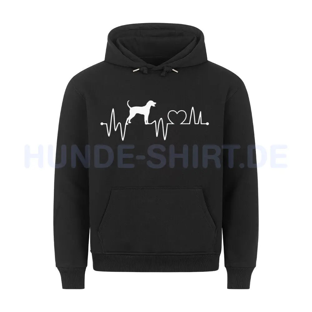 Premium Hoodie "Rhodesian Ridgeback - Heartbeat" Schwarz – hunde-shirt.de