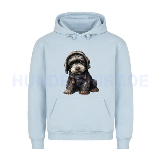 Premium Hoodie "Riesenschnauzer - Frost" Babyblau – hunde-shirt.de