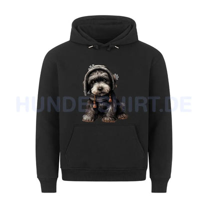 Premium Hoodie "Riesenschnauzer - Frost" Schwarz – hunde-shirt.de