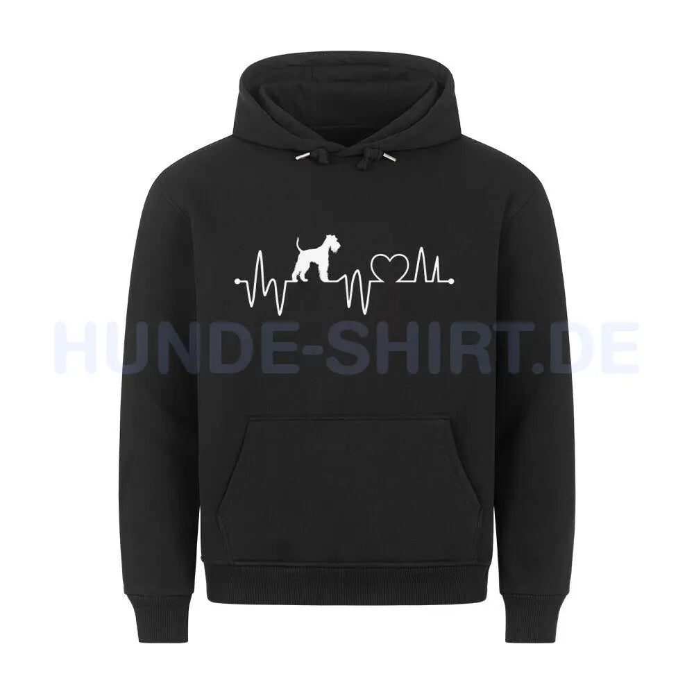 Premium Hoodie "Riesenschnauzer - Heartbeat" Schwarz – hunde-shirt.de