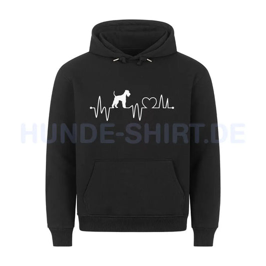 Premium Hoodie "Riesenschnauzer - Heartbeat" Schwarz – hunde-shirt.de