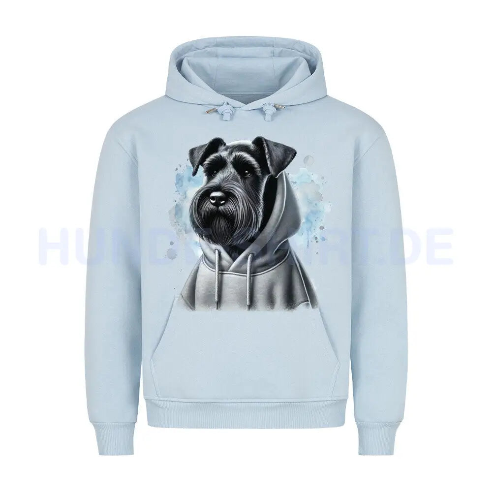 Premium Hoodie "Riesenschnauzer Hooded" Babyblau – hunde-shirt.de