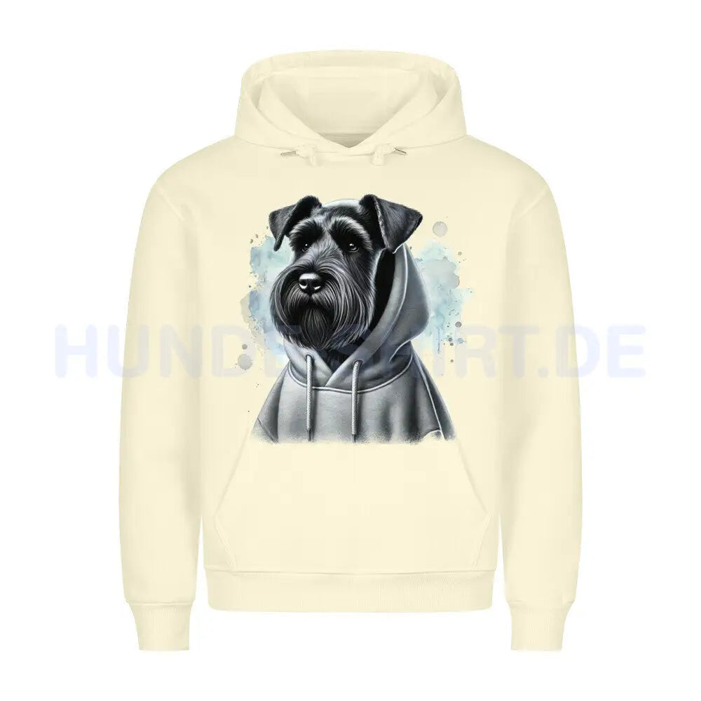 Premium Hoodie "Riesenschnauzer Hooded" Beige – hunde-shirt.de